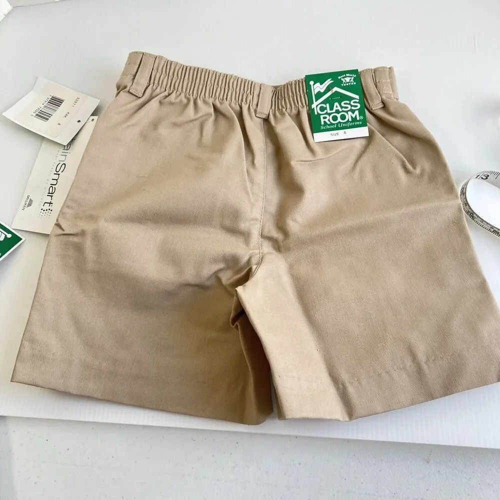 Lot Of 2 Classroom Uniforms Girls Bermuda Shorts Size 6 Khaki NEW